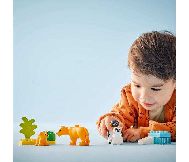 LEGO DUPLO 10442 Rodziny dzikich zwierząt pingwiny i lwy - 1299016 - zdjęcie 4